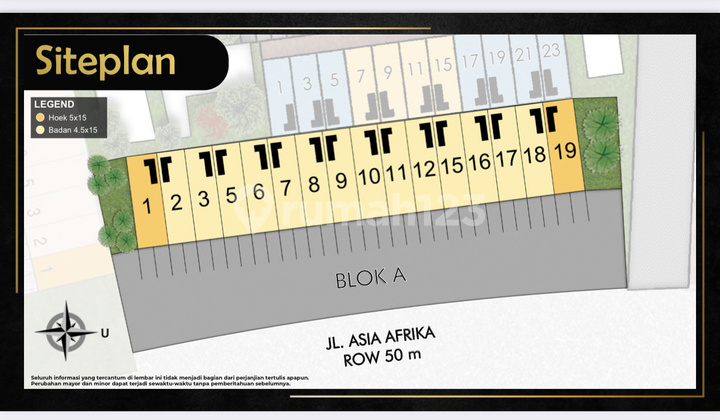 Jual Hanya 47 Juta Atau 7,3m Rukan Asia Afrika 75 M2 5x15 Hoek 4 Lantai Jalan Boulevard Row 50 Meter Pik2 - Sell Shop House Soho 5x15 4 Floor Jl Asia Afrika Boulevard Row 50m Pik2