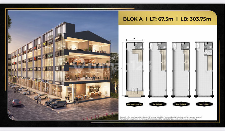 Jual Hanya 45 Juta Atau 6,3m Rukan Asia Afrika 4 Lantai Jalan Boulevard Row 50 Meter Pik2 - Sell Shop House Soho Jl Asia Afrika Boulevard Row 50m Pik2