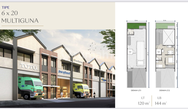 Jual Hanya 27 Juta Gudang Bizpark Pik 2 6x20 Multiguna Program Dp 0% Selama 2 Tahun - Sell Only 27 Million Warehouse Bizpark Pik 2 6x20 3 In One