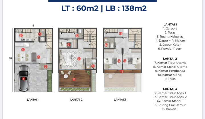 Hanya 23 Juta Atau 2,7m Jual Rumah 6x10 3 Lt Osaka Samping Taman Doa Akita Pik 2 - Sell House Osaka 6x10 Type Hana 3 Floor Pik2 Near Lady Of Akita