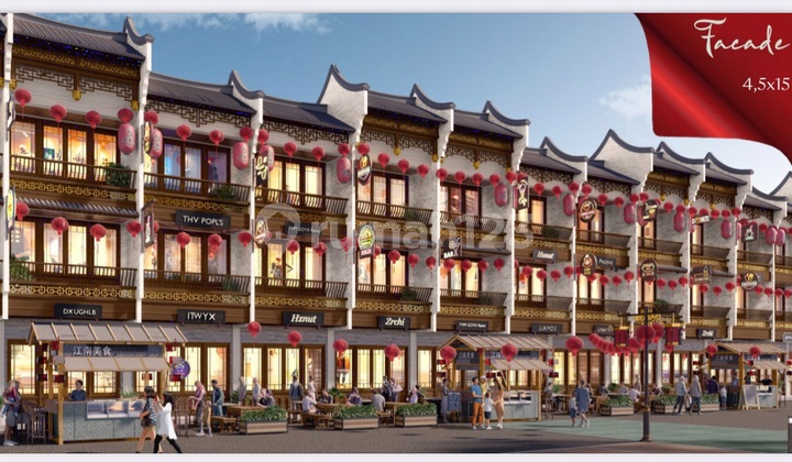 Jual 39 Juta Atau 4,9m Rukan Samping Petak Sembilan 9 Cin Te Yen 67,5 M2 4,5x15 3 Lt Ruko Type Boulevard Samanhudi Pik2 - Sell Shop House Front Petak Sembilan 9 Cin Te Yen 4,5x15 Pik 2