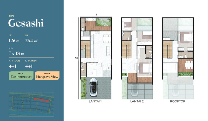Jual Cicil 46 Juta atau 6,2M Rumah Okinawa Gesashi 3 Lantai Plus di Pasir Putih Residence Pik2 - Sell House Cluster Okinawa 9X18 Gesashi 3 Floor Plus Corner At Pasir Putih Residences Pik 2 2