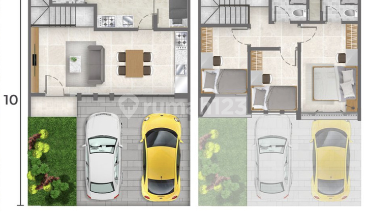 Jual Rumah Pik2 Cluster Dallas 80 M2 8x10 2 Lantai Type Olive - Sell House Milenial Cluster Dallas 80 Sqm 8x10 2 Floor Pik 2 2