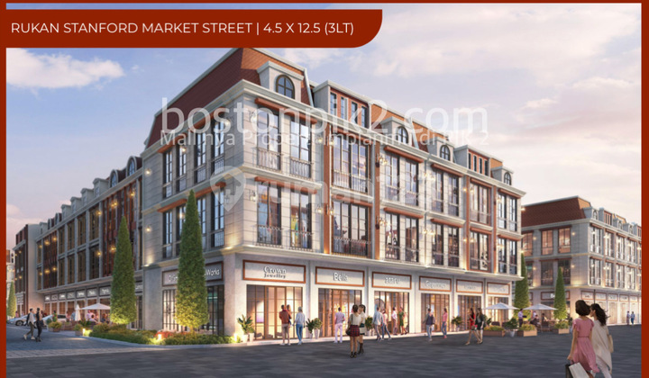 Jual Cicilan 73 Juta 60 Bulan Rukan Ruko Stanford Market Street Badan Pik 2 4,5x12,5 Lt 56 M2 Lb 197 M2 3 Lantai Program Dp 0% Selama 5 Tahun