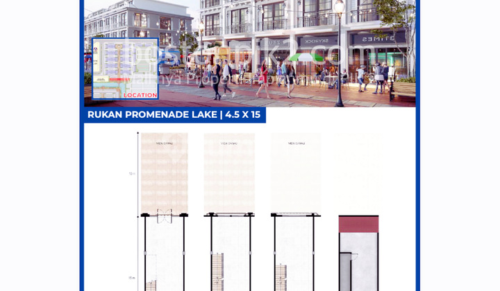 Jual Cicilan 30 Juta Rukan Harvard Center Pik 2 4,5x15 67,5 M2 3 Lantai Program Dp 0% Selama 24 Bulan