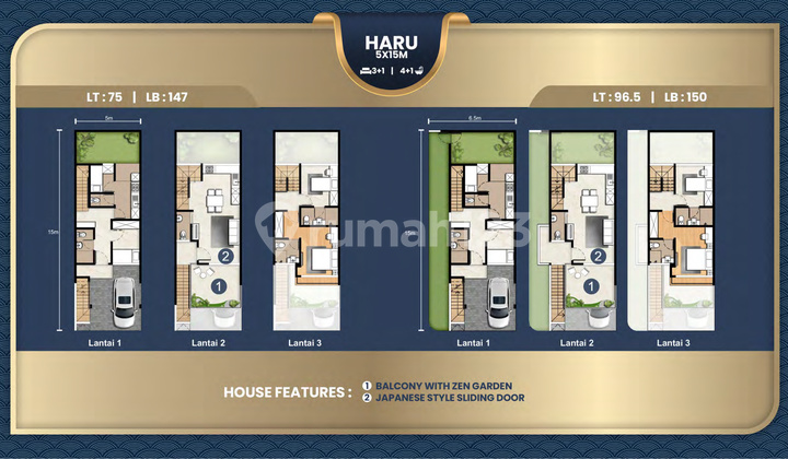 Jual Cicil 23 Juta Atau 3,1m Rumah Sapporo Residences 5x15 Haru 3 Lantai Samping Pasir Putih Villa Pik2 - Sell House Sapporo 5x15 Haru 3 Floor Side Of Pasir Putih Villa Pik 2 2