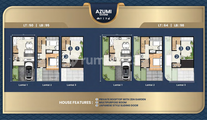 Jual Cicil 15 Juta Atau 2,1m Rumah Sapporo Residences 5x10 Azumi 3 Lantai Samping Pasir Putih Villa Pik2 - Sell House Sapporo 5x10 Azumi 3 Floor Side Of Pasir Putih Villa Pik 2 2