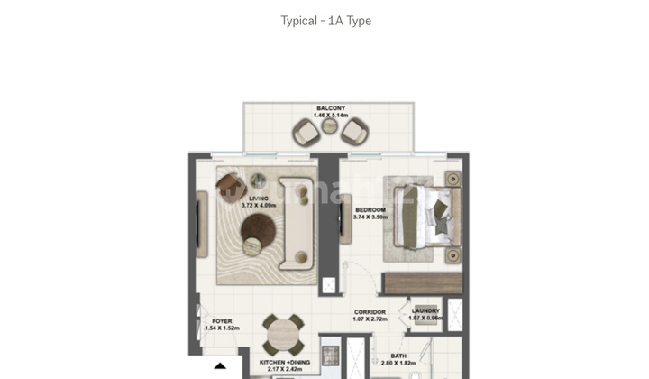 Jual Cicilan 5 Tahun Apartemen Dubai Creek Harbour Tower Silva 1 Bedroom 69 M2 - Sell Apartment Dubai Creek Harbour Tower Silva 1 Br 69 Sqm By Emmar 2