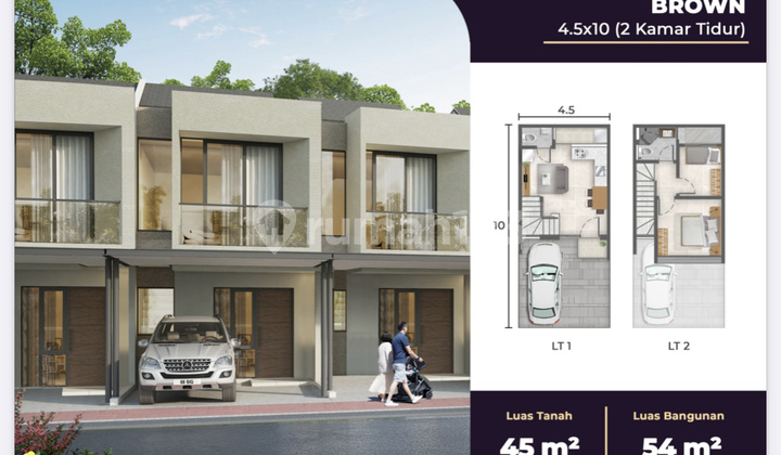 Jual Hanya 6 Juta Rumah Alabama Pik 2 4,5x10 Brown 45 M2 Program Dp 0% Selama 18 Bulan - Sell Only 6 Million House Alabama Pik2 4,5x10 45 Sqm 2 Floor