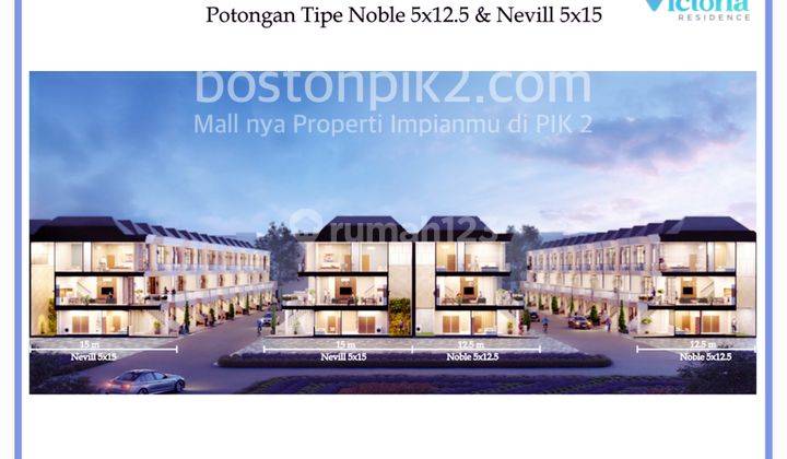 Jual Rumah Cluster Victoria Residence 5x12,5 3 Lantai Type Noble Cicilan 12,9 Juta Program Dp 0% Selama 2 Tahun 2