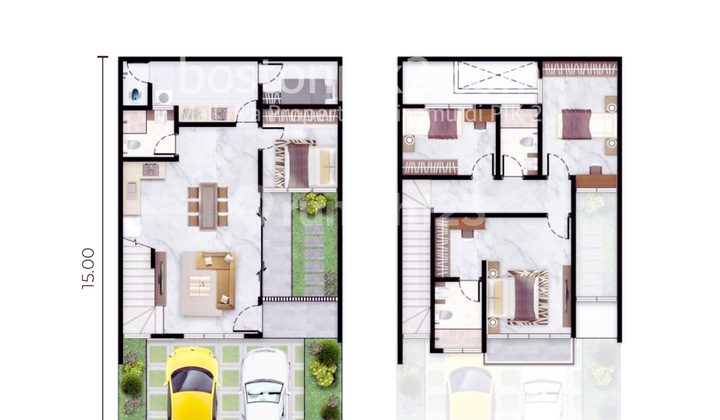 Jual Rumah Kuningan Village Pik 2 8x15 Garner 120 M2 2 Lantai Cicilan 17 Juta Program Dp 0% Selama 18 Bulan
