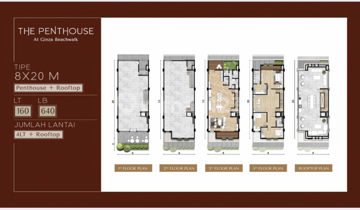 For Sale Only 121 Million Penthouse Ginza PIK 2 160 M2 8x20 Avenue 3 4 Floors 0% DP Program for 2 Years - Sell Only 121 Million Penthouse Ginza 8x20 160 M2 Thamrin