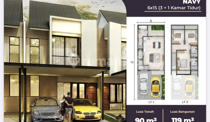 Jual Hanya 9 Juta Rumah Alabama Pik 2 7,5x10 Hoek New Carmine 75 M2 Program Dp 0% Selama 18 Bulan - Sell Only 9 Million House Alabama Milenial Pik2 7,5x10 75 Sqm 2 Floor