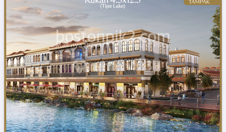 Jual Cicilan 107 Juta Rukan Ruko Lau Pa Sat Pik 2 Lake Hadap Danau 4,5x12,5 Hoek Lt 56 M2 3,5 Lantai Program Dp 0% Selama 5 Tahun Hanya 1 Unit