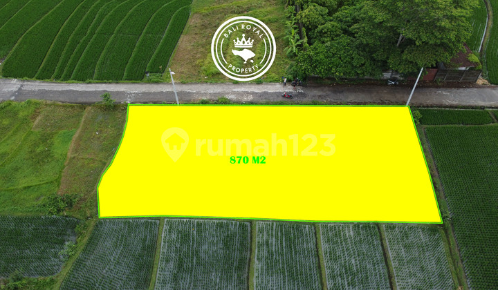 Tanah 870 m2 SHM Tanah Lot, Tabanan dekat Luna Beach Club