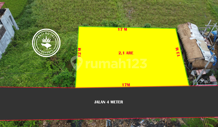 Tanah 210 M2 SHM Kedungu, Tabanan dekat pepito