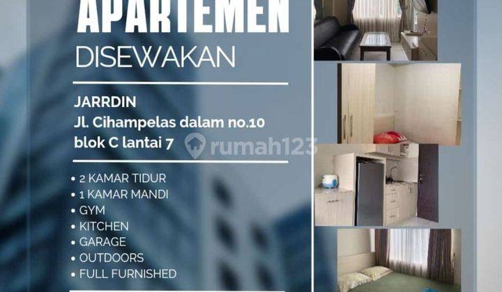 Disewakan perbulan furnished Jarrdin Apartement 2 Kamar Tidur 2