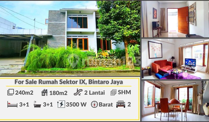 Rumah Dgn Ruangan2 Yg Luas, Sejuk dan Tenang di Bintaro Jaya 2