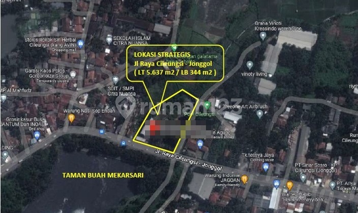 For Sale Price Reduced Commercial Land Transyogi Near Hermina Mekarsari