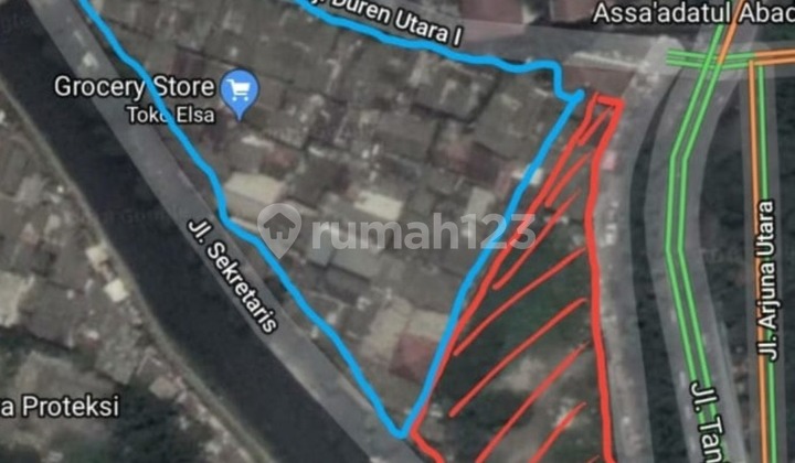 Dijual cepat tanah di arjuna utara tanjung duren jakarta barat zona komersil harga nego