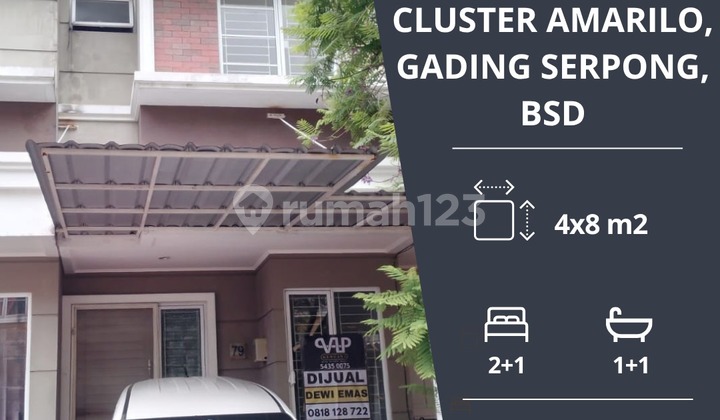 Quick sale unit house in Amarilo Gading Serpong cluster, negotiable price.