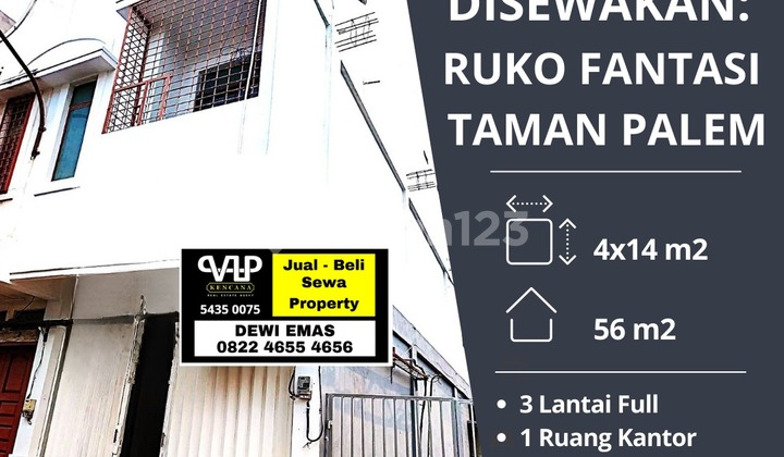 Dijual cepat unit ruko fantasi di taman palem lestari cengkareng barat siap huni baru renovasi