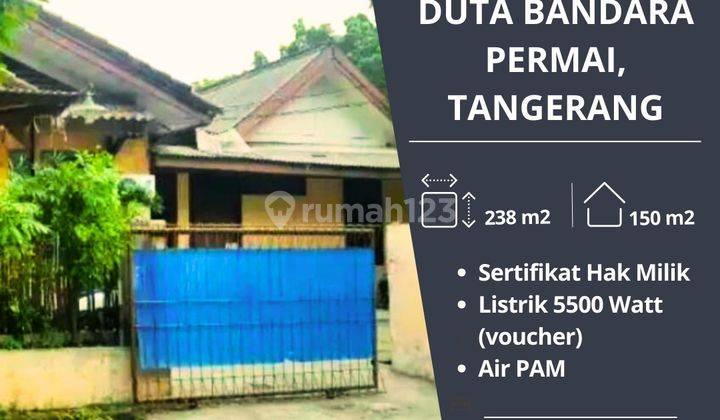 Dijual Rumah Hitung Tanah Saja di Kompleks Duta Bandara Permai Harga Nego. 1