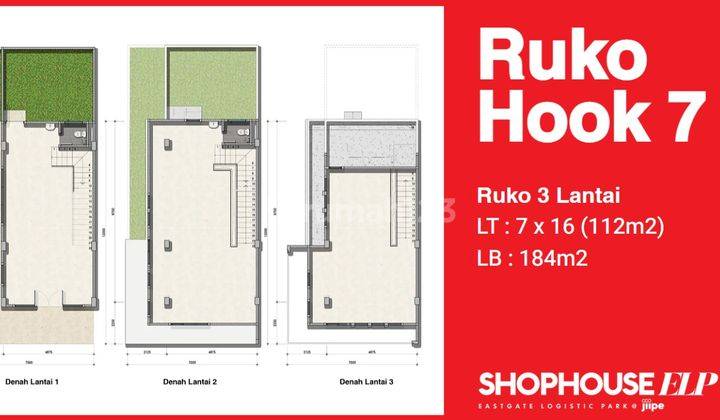 Dijual Ruko Hook Shophouse Elp 1