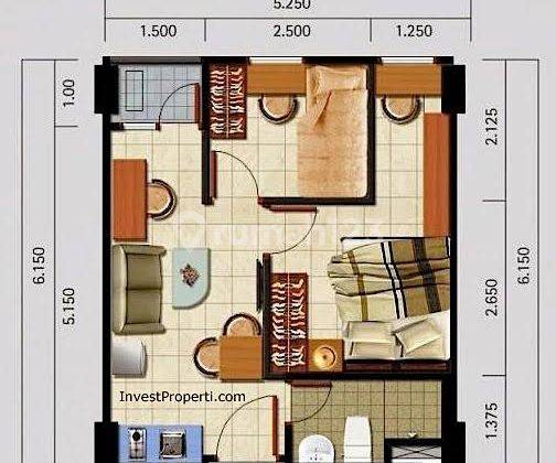 Apartemen type 2 BR tower Jade Apartemen Kota Ayodhya 2