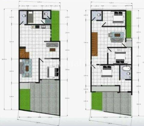 Rumah baru minimalis modern 2 lantai di Melati Mas 2