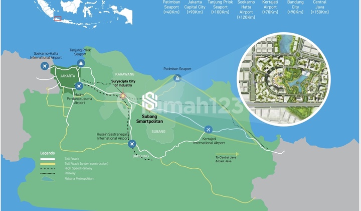 For Sale: Subang Smartpolitan 4.0 Industrial Area, West Java For Sale: Subang Smartpolitan 4.0 Industrial Area, West Java