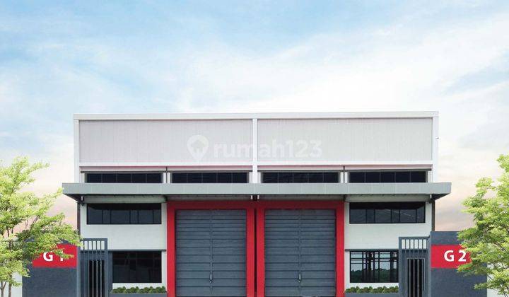 Gudang Tangerang Izin Industri Kantor 2 Lantai Langsung Depan Akses Tol 2