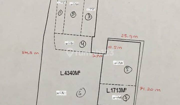 Dijual Bangunan Hanya Hit. Tanah di Jl. Jend. Sudirman 1