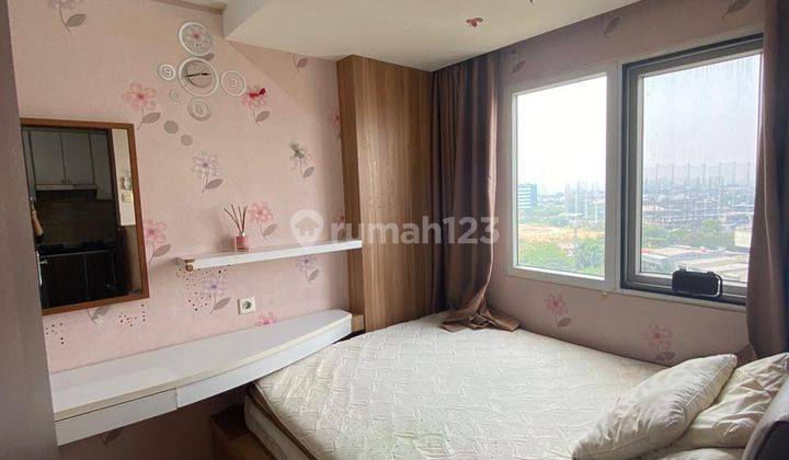 Dijual Apartemen Full Furnished Puri Park View 2BR, Lantai Tinggi, View Kota, Fasilitas Lengkap, Harga Nego  2