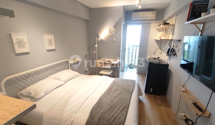 Aesthetic Banget! Studio 21m2 Full Furnished, Akses Langsung Mall Green Bay Pluit Greenbay