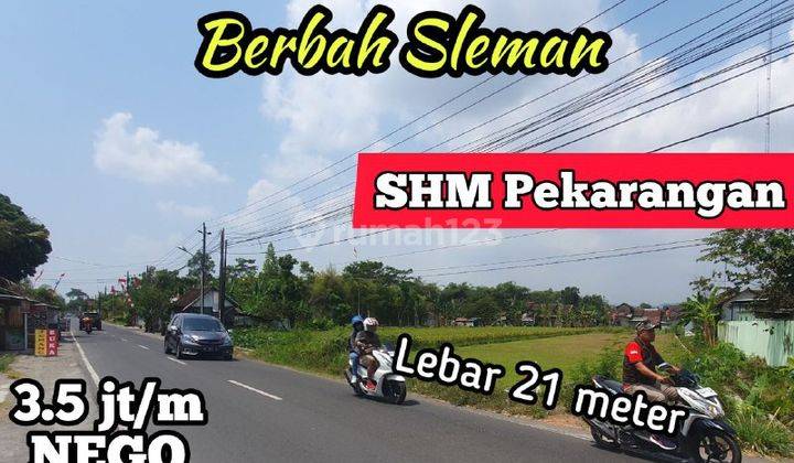 Tanah Shmp Pinggir Jl Raya Berbah Utara Pasar Sekarsuli Puskesmas Berbah Sleman 1