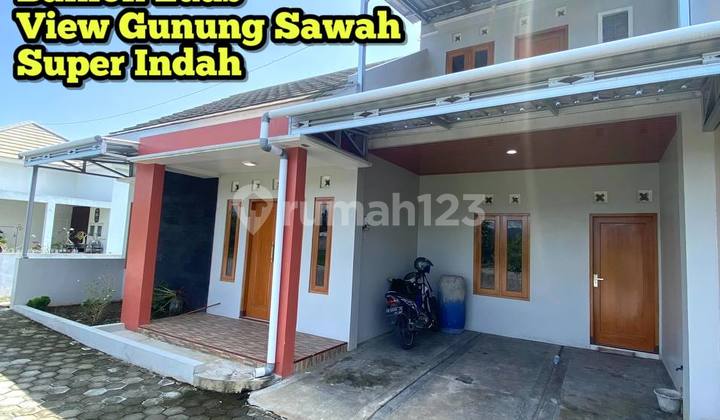 Rumah Siap Huni dengan View Sangat Sangat Indah Sawah Pegunungan Asri sejuk di dekat pasar Piyungan Bantul Yogyakarta 1