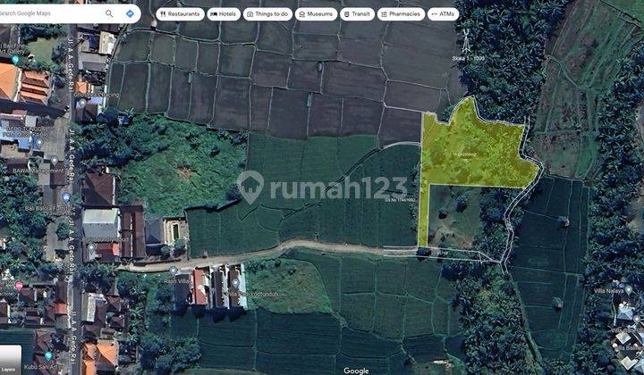 Land Surrounded by Beautiful Rice Field Views in Lod Tunduh Ubud Bali 2