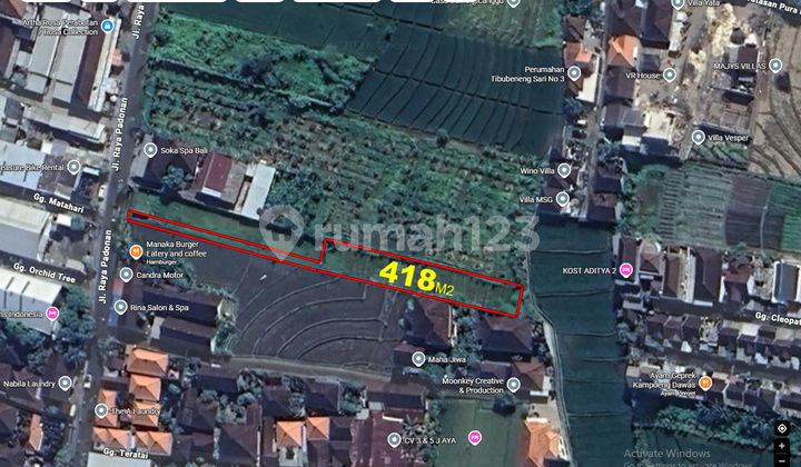 Oversewa Tanah dan Bangunan Townhouse Belum Jadi di Padonan Canggu 2