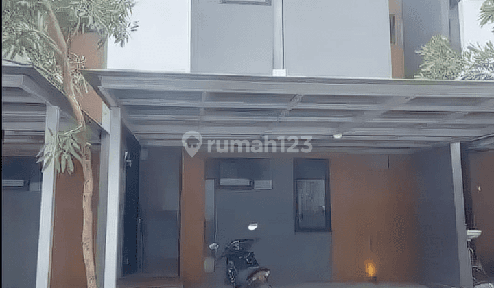 Disewakan Rumah Cantik 2 Lantai, Semi Furnished, Dalam Cluster ,Lingkungan Tenang, Aman, Nyaman di Bambu Apus, Cipayung, Jakarta Timur 1