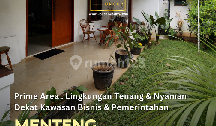 Rumah Menteng Tenang & Asri . Row Jalan Lebar