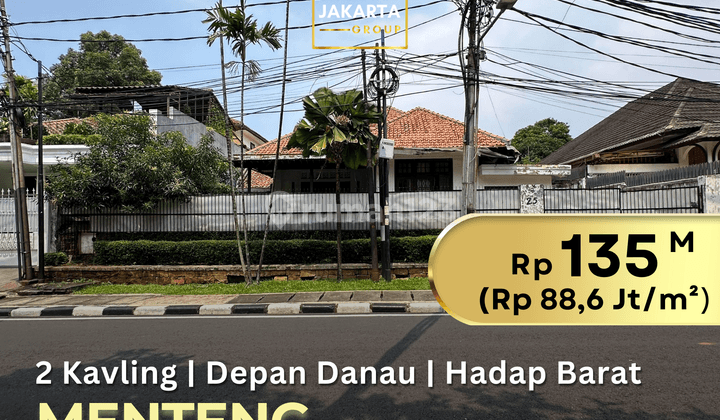 Menteng Ring 1 Depan Taman 2 Kavling Dijual, Favorit, Tanah Persegi 1