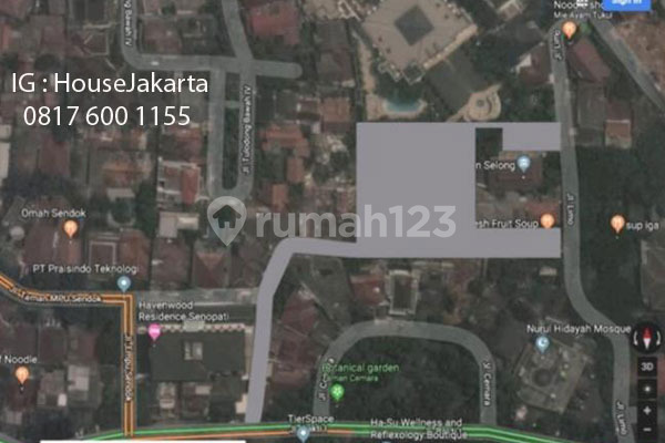 Tanah Jalan Bhakti Senopati Kebayoran Baru Luas 6400m Dijual 55 Juta m 3