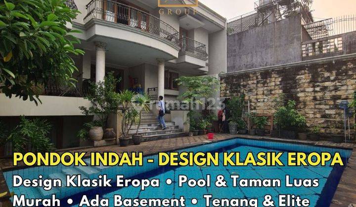 Pondok Indah Design Klasik Eropa 2,5 Lantai Basement Pool Area Prime 1