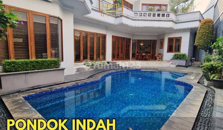 Pondok Indah Rumah Mewah 2 Lantai, Hadap Timur, ada Pool, Taman, Elite 1