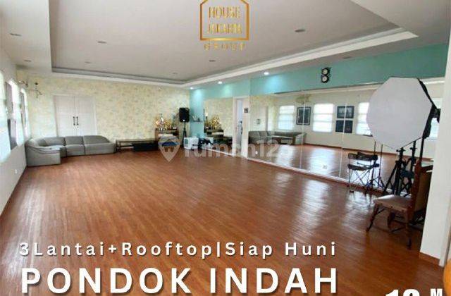 Rumah Pondok Indah 3 Lantai + Rooftop, Siap Huni, Jalan Lebar 1