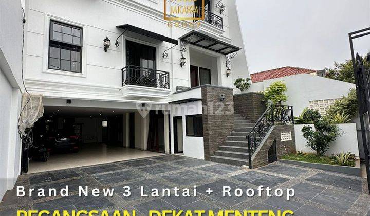 Rumah Mewah 3 Lantai, Di Pegangsaan Dekat Menteng, Ada Taman Pool 1