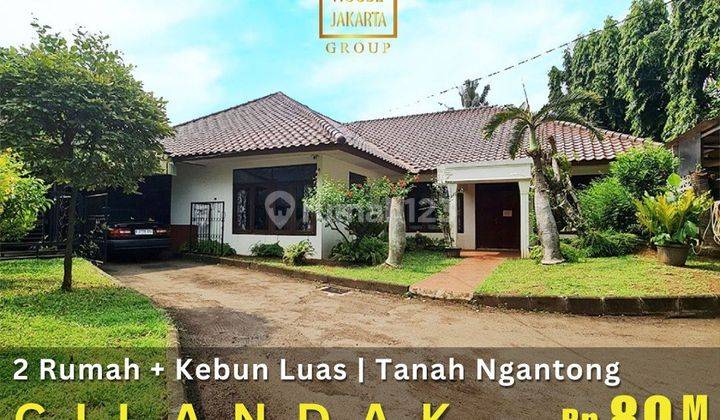 2 Bangunan Rumah, Pool, Kebun Luas. Tanah Ngantong, Area Tenang Asri 1