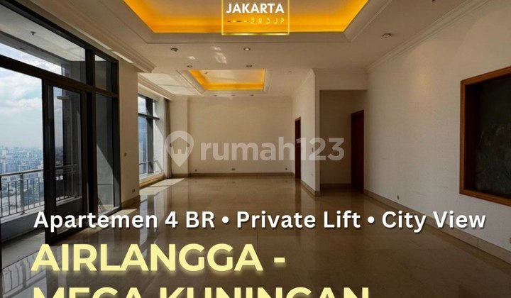 Apartemen Airlangga Mega Kuningan, 4 Bedrooms, Private Lift, View CIty