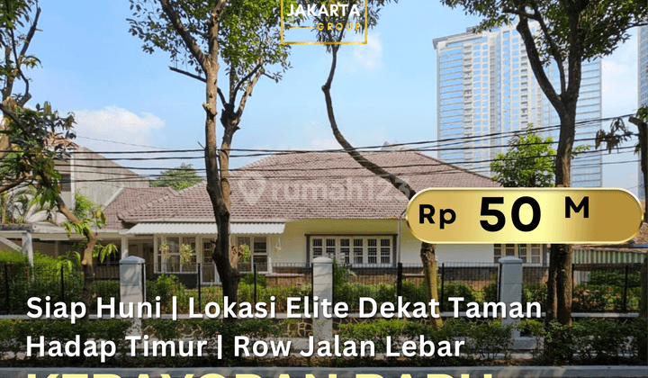 Martimbang Kebayoran Baru depan Taman Hadap Timur, Elite Dekat Senayan 1